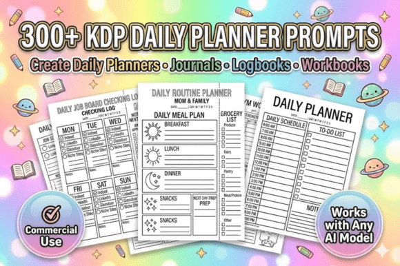 500 KDP Logbook Planner Prompts: A Professional Solution for Print-Ready Designs