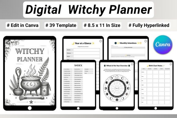 Digital Witchy Planner: A Magical Tool for Spiritual Growth and Intuition
