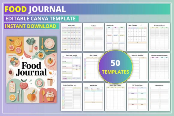 Editable Food Journal KDP Interior