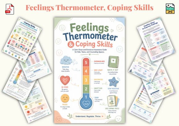 Feelings Thermometer, Coping Skills: A Tool for Emotional Growth and Regulation