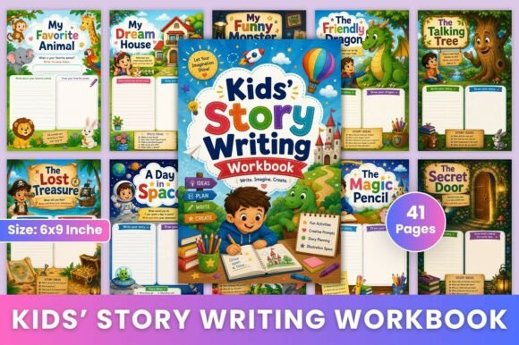 Kids’ Story Writing Workbook: A Creative Journey into Imagination and Learning