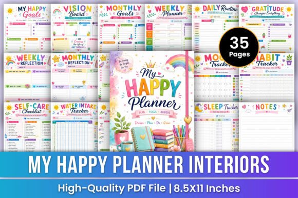My Happy Planner Goals Routine Canva