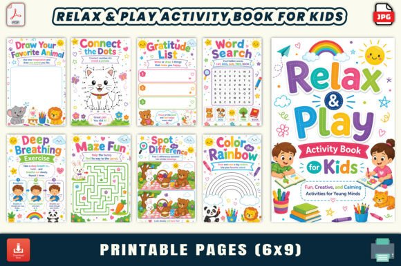 Relax Play Activity Book for Kids