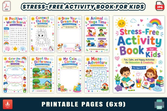 Stress-Free Activity Book for Kids