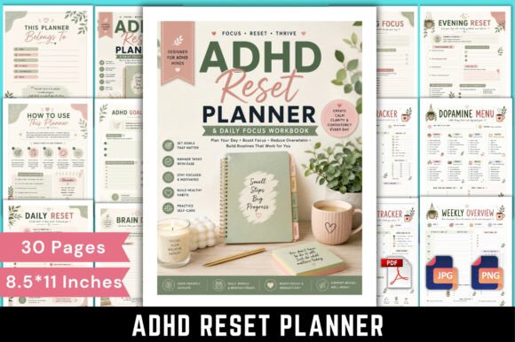 The ADHD Reset Planner: A Game-Changer for Focus, Clarity, and Daily Productivity